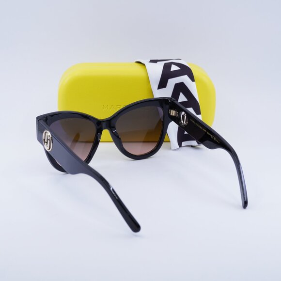 Marc Jacobs MARC 697/S 0807 FF Cat Eye Sunglasses - Black\Violet Gradient - Picture 9 of 9
